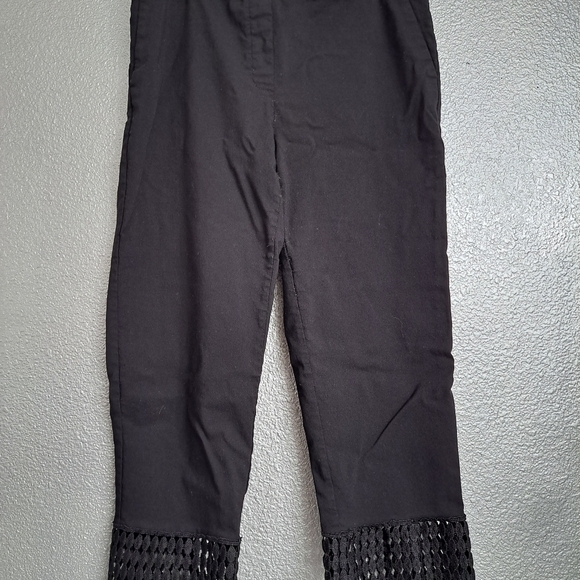 Zac & Rachel Black Lattice Capris  Size 6 - Picture 1 of 5